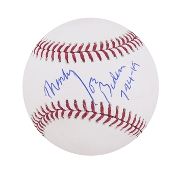 2019 Joe Biden Signed and Inscribed OML Manfred Baseball (PSA/DNA)